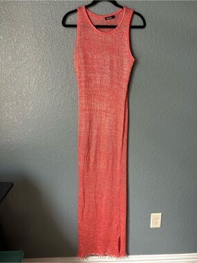 Coral Cover Up Maxi Dress